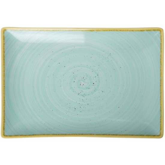 Πιατέλα πορσελάνης ορθογώνια γαλάζια 27x16εκ. Ciel