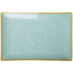 Πιατέλα πορσελάνης ορθογώνια γαλάζια 36x24εκ. Ciel