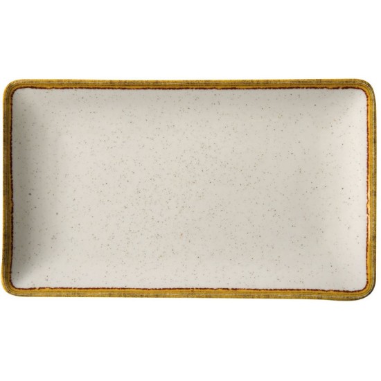 Πιατέλα πορσελάνης κρεμ 21x10,5εκ. Ivory