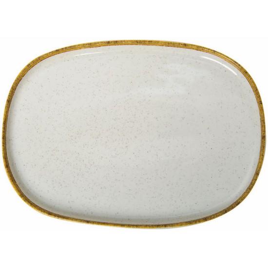 Πιατέλα επίπεδη πορσελάνης 26x18εκ. Ivory