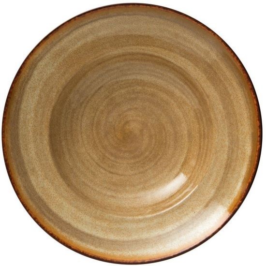 Πιάτο βαθύ πορσελάνης καφέ 27εκ. Sahara