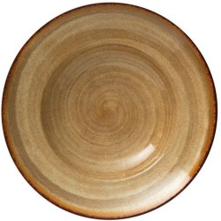 Πιάτο βαθύ πορσελάνης καφέ 24εκ. Sahara