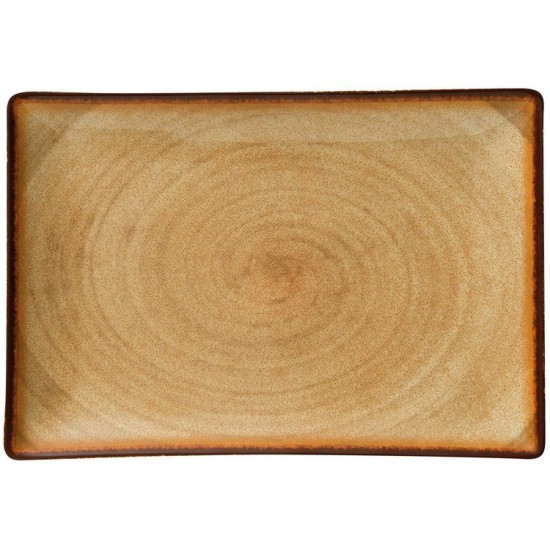 Πιατέλα πορσελάνης καφέ 21x10,5εκ. Sahara