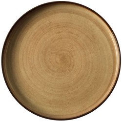 Πιάτο επίπεδο πορσελάνης καφέ 30εκ. Sahara