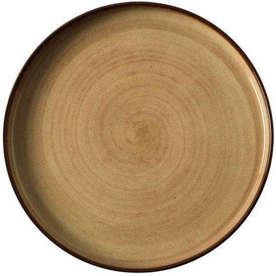 Πιάτο επίπεδο πορσελάνης καφέ 27εκ. Sahara