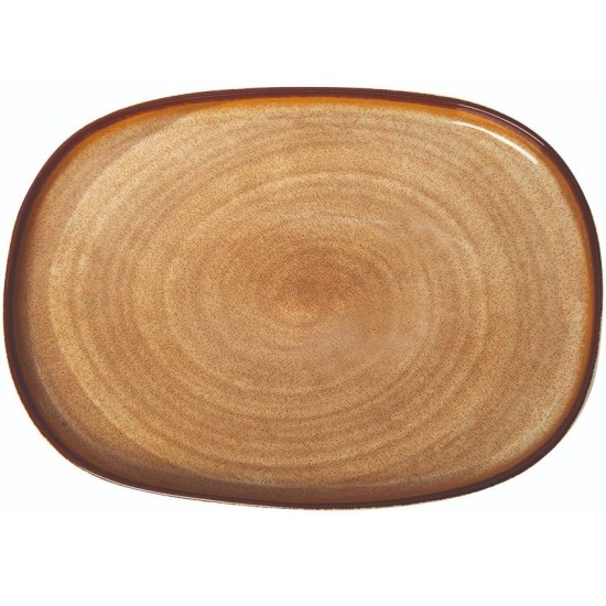 Πιατέλα πορσελάνης επίπεδη 30x22x2,5εκ. Sahara