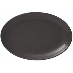Πιατέλα πορσελάνης οβάλ μαύρη 31,7x21εκ. Midnight