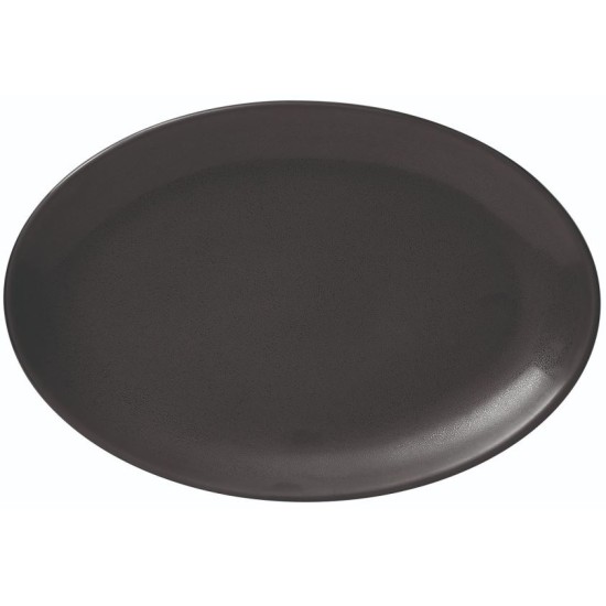 Πιατέλα πορσελάνης οβάλ μαύρη 31,7x21εκ. Midnight