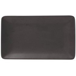 Πιατέλα πορσελάνης μαύρη 27x16εκ. Midnight