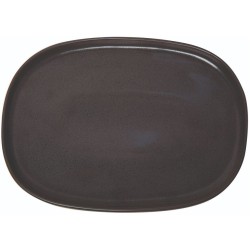 Πιατέλα πορσελάνης επίπεδη μαύρη 26x18x2,5εκ. Midnight