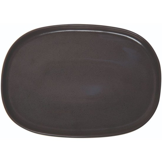 Πιατέλα πορσελάνης επίπεδη μαύρη 26x18x2,5εκ. Midnight