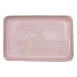 Πιατέλα πορσελάνης ροζ 20,5x13,5εκ. Pink Reactive Glaze
