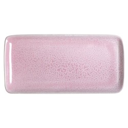 Πιατέλα πορσελάνης ροζ 28x14εκ. Pink Reactive Glaze