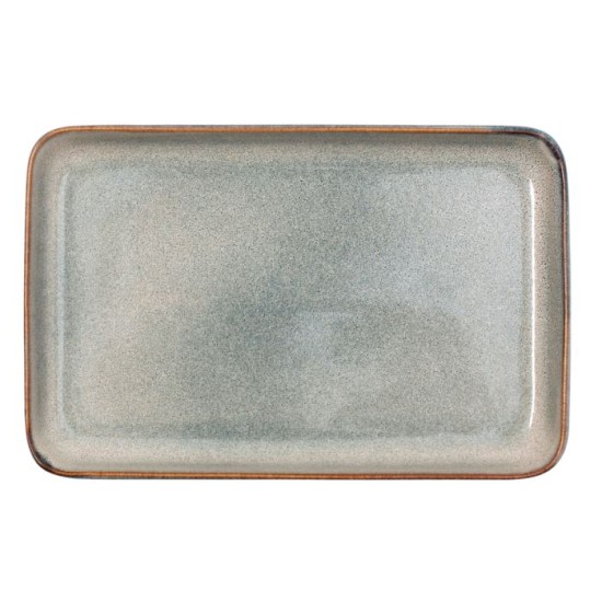 Πιατέλα stoneware reactive glaze 28x14εκ. Grain