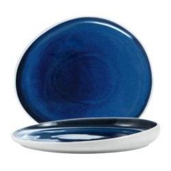 Πιάτο ρηχό πορσελάνης ασύμμετρο 26x23x3,5εκ. Abyssos