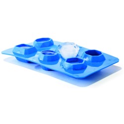 Σετ 2 παγοθήκες σιλικόνης μπλε πετράδια 6 θέσεων 19x10,5x3εκ.