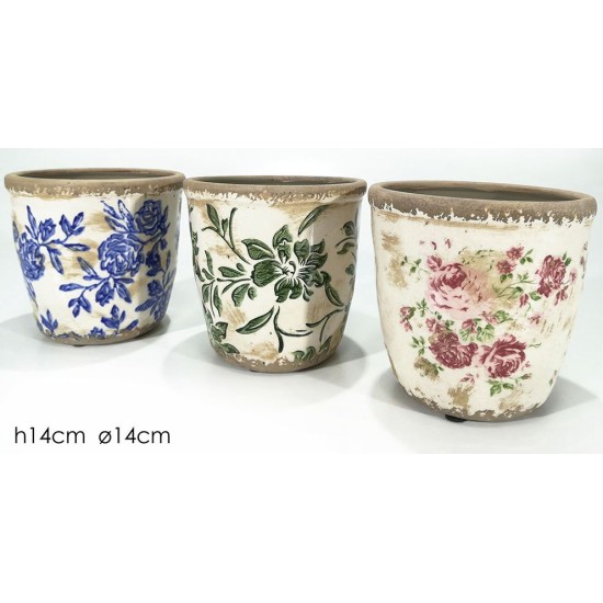 Κασπώ κεραμικό 3 χρώματα 14x14εκ.