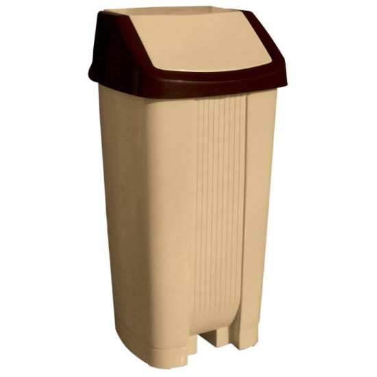 Κάδος απορριμάτων παλλόμενος πλαστικός τετράγωνος 31x32x63εκ. 37L ET PLAST