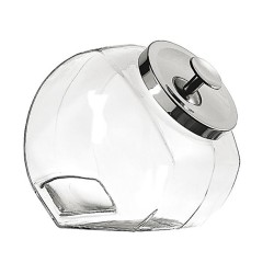 Μπισκοτιέρα γυάλινη με μεταλλικό καπάκι 3.8L