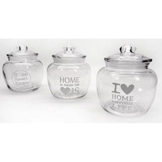 Μπισκοτιέρα γυάλινη με αεροστεγές καπάκι 1.25L