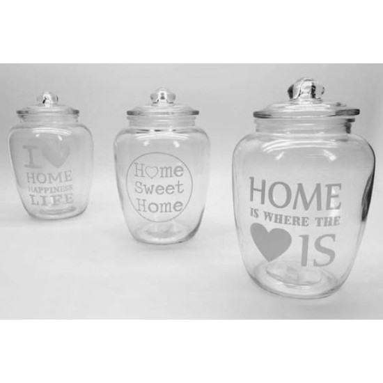 Μπισκοτιέρα γυάλινη με αεροστεγές καπάκι 2.5L