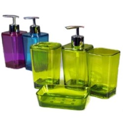 Σετ μπάνιου 4 τεμάχια ακρυλικό χρωματιστό