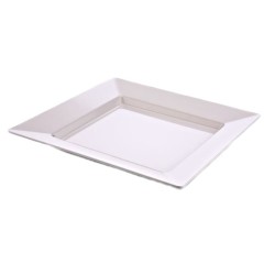 Πιατέλα μελαμίνης τετράγωνη λευκή 40x40x4,2εκ.