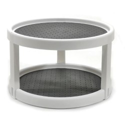 Τραπεζάκι οργάνωσης περιστρεφόμενο 2 όροφο πλαστικό 25x15,7εκ.