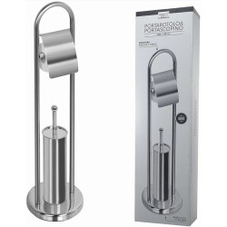 Σετ μπάνιου ανοξείδωτο πιγκάλ με θήκη για χαρτί 22x80εκ.