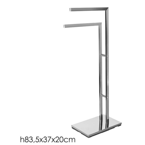 Κρεμάστρα επιδαπέδια μεταλλική 2 θέσεων 37x20x83,5εκ.