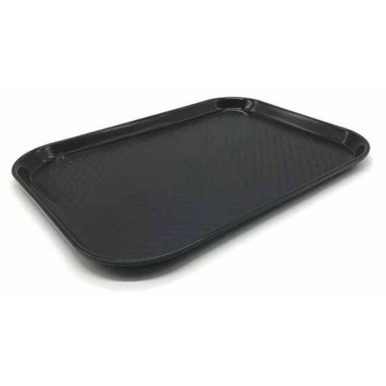 Δίσκος σερβιρίσματος αντιολισθητικός πλαστικός μαύρος 40x30εκ.