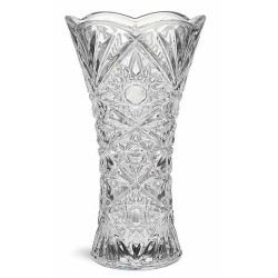 Ανθοδοχείο γυάλινο με σκάλισμα 20εκ.