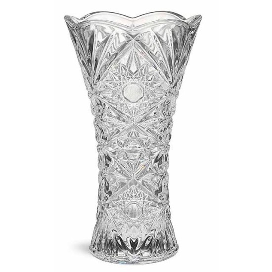 Ανθοδοχείο γυάλινο με σκάλισμα 20εκ.