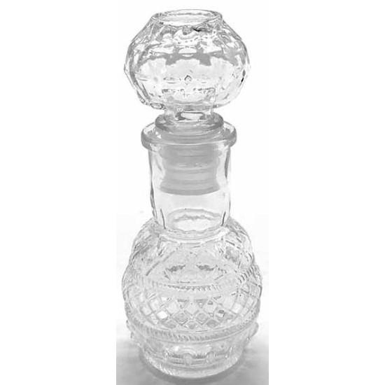 Καραφάκι γυάλινο οβάλ με σκάλισμα 50ml