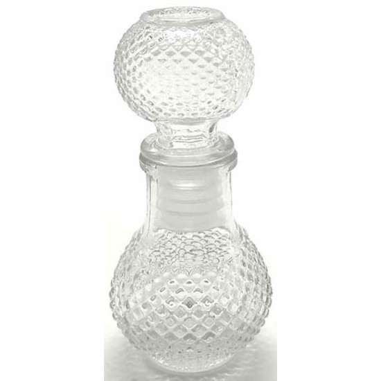 Καραφάκι γυάλινο στρόγγυλο με σκάλισμα 50ml