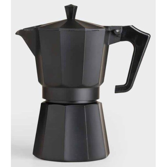 Μπρίκι εσπρέσο αλουμινίου μαύρο 3 φλυτζάνια