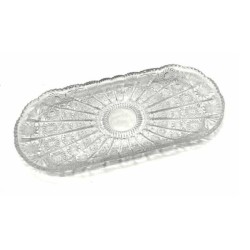 Πιατέλα γυάλινη οβάλ 34x15x2,5εκ. ΑΣΤΕΡΙ
