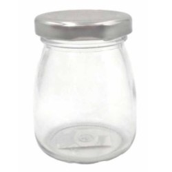 Βάζο γυάλινο με καπάκι μεταλλικό 106ml