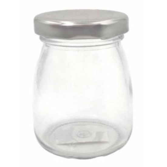 Βάζο γυάλινο με καπάκι μεταλλικό 106ml