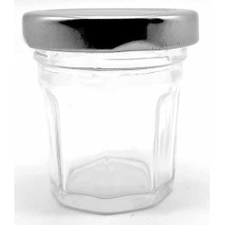 Βάζο γυάλινο 50ml με καπάκι μεταλλικό