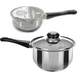 Γαλατιέρα ανοξείδωτη υγραερίου με πυρίμαχο καπάκι 14x6,5εκ.