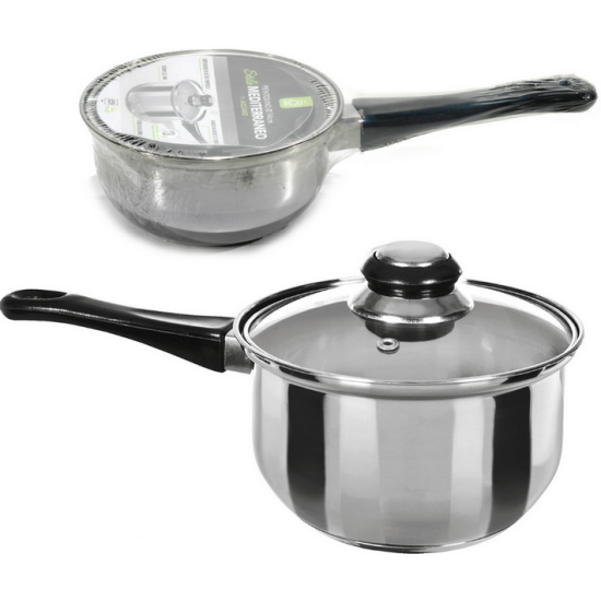 Γαλατιέρα ανοξείδωτη υγραερίου με πυρίμαχο καπάκι 14x6,5εκ.