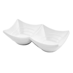 Μπωλ μελαμίνης 2 θέσεων τετράγωνο 16,5x8,5x4εκ.