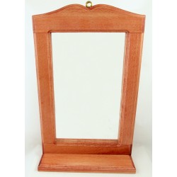 Καθρέπτης τοίχου με ραφάκι ξύλινος 36,5x26,5x6,5εκ.