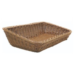 Πανέρι μελί rattan 45x30x6/12εκ.