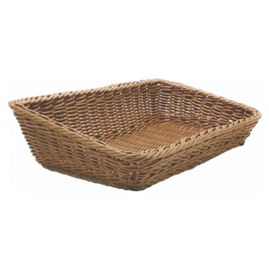 Πανέρι μελί rattan 45x30x6/12εκ.