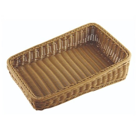 Πανέρι μελί rattan 45x60x5/12εκ.