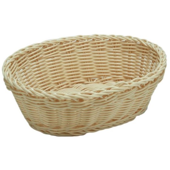 Ψωμιέρα-καλαθάκι οβάλ μπεζ 23x17x8εκ.