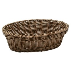 Ψωμιέρα-καλαθάκι οβάλ καφέ 23x17x8εκ.