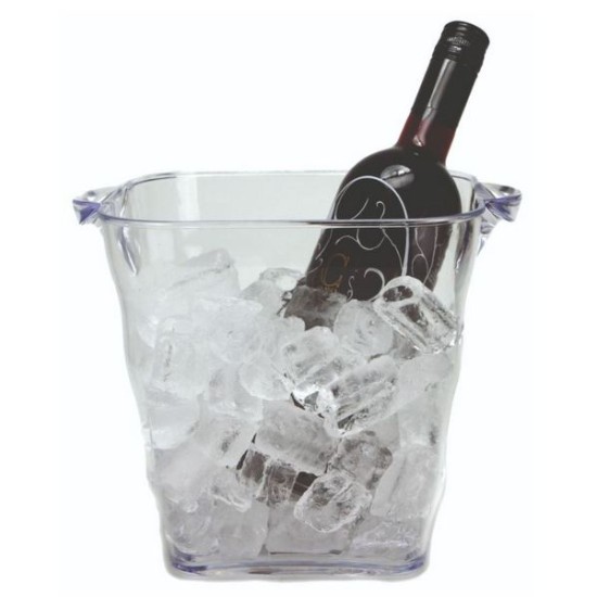 Σαμπανιέρα πλαστική τετράγωνη διάφανη 20,5x20εκ.